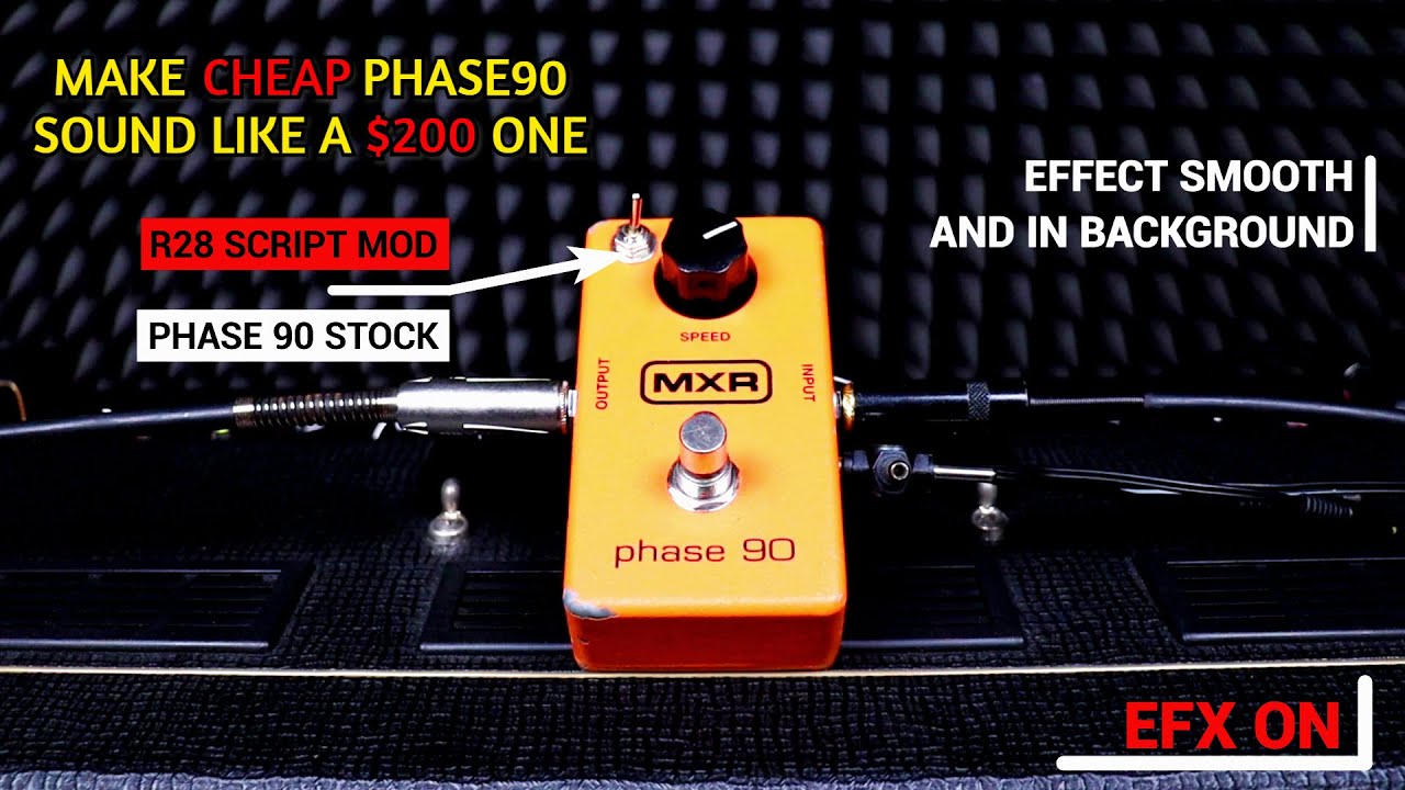MXR Phase 90 in depth + R28 MOD to sound like the vintage SCRIPT LOGO