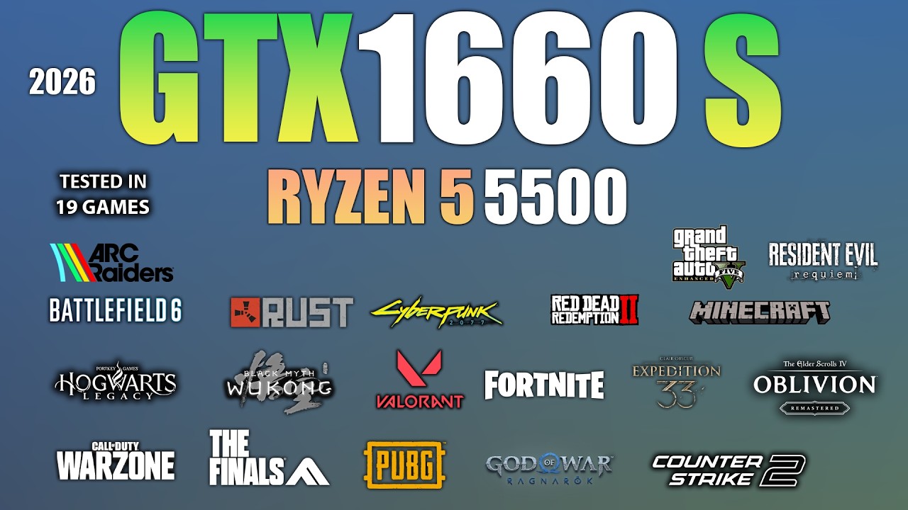 GTX 1660 Super + Ryzen 5 5500 : Tested in 19 Games - GTX 1660 Super Gaming