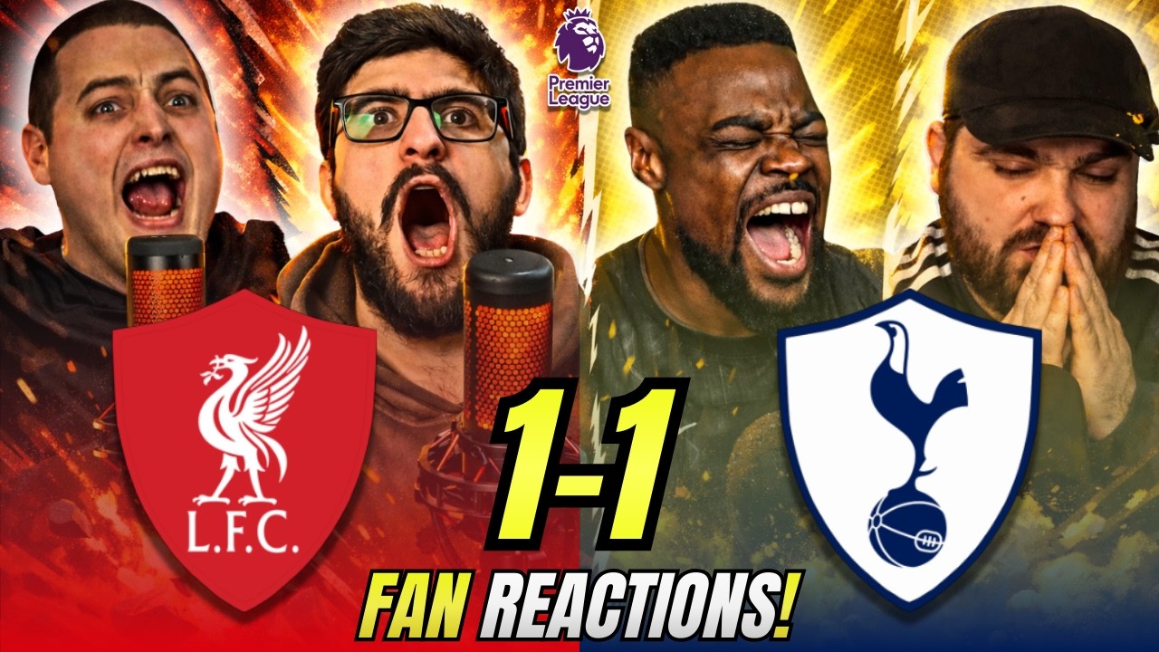 Liverpool & Spurs Fans CRAZY 🔥 Reactions to Liverpool 1-1 Tottenham | Premier League Fan Reactions