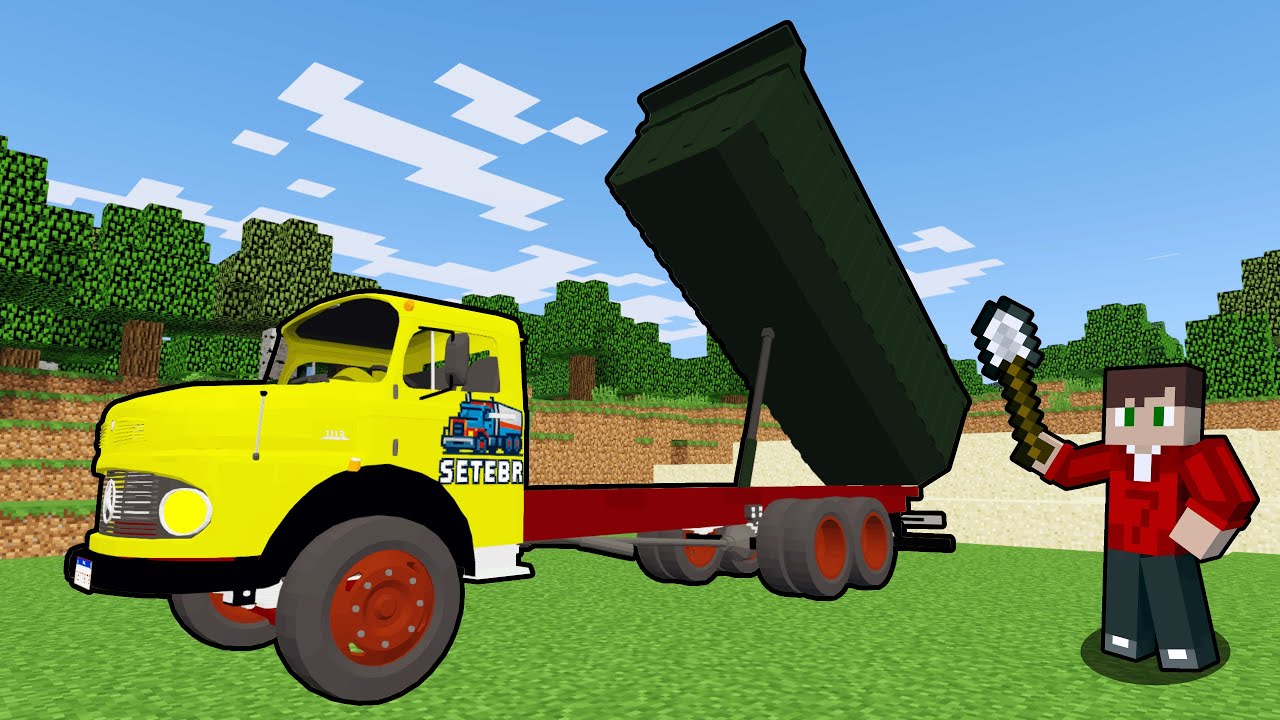 Virei CAÇAMBEIRO no MINECRAFT!!!!