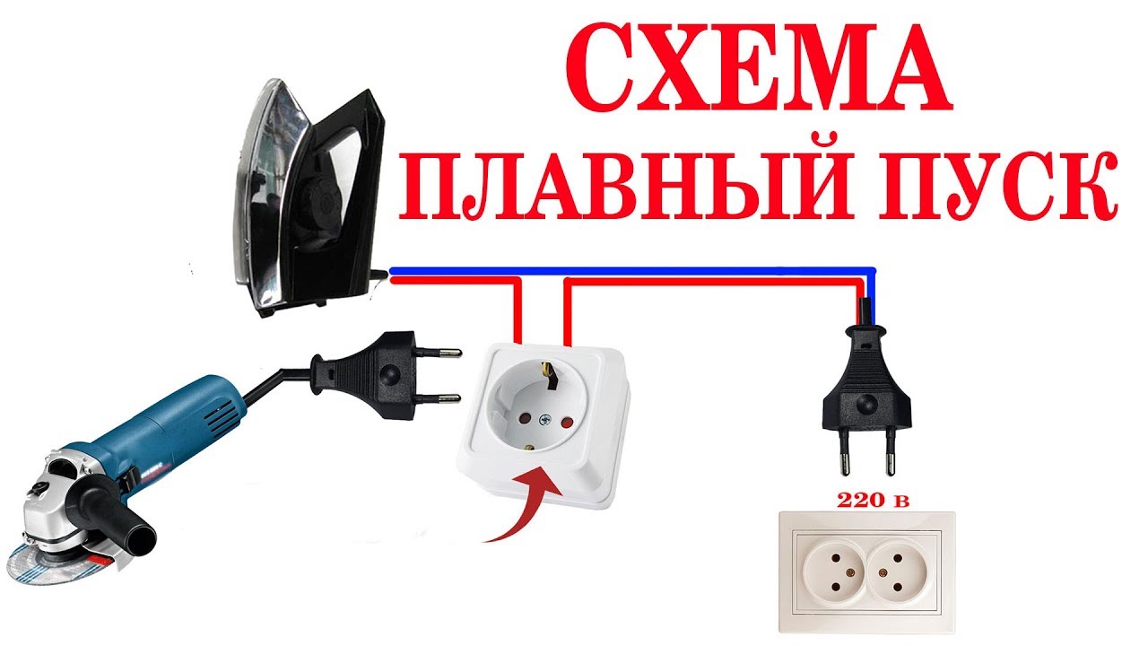 ПЛАВНЫЙ ПУСК ИЗ УТЮГА ДЛЯ БОЛГАРКИ  своими руками -  лайфхак из утюга