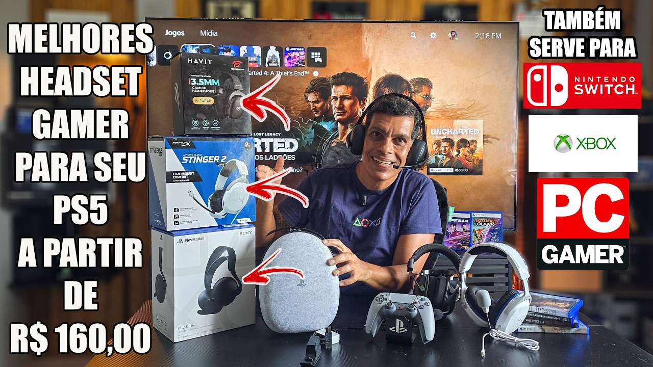 Headset Gamer Para Seu PS5 - do Barato ao Caro Testei 3 Modelos e Te Conto TUDO!