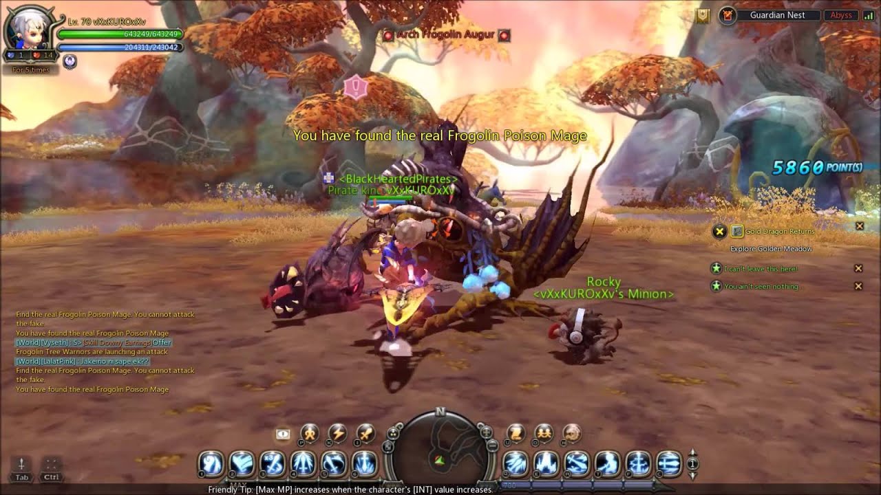 Dragon Nest Sea LV70 Gladiator solo GN70 2nd boss