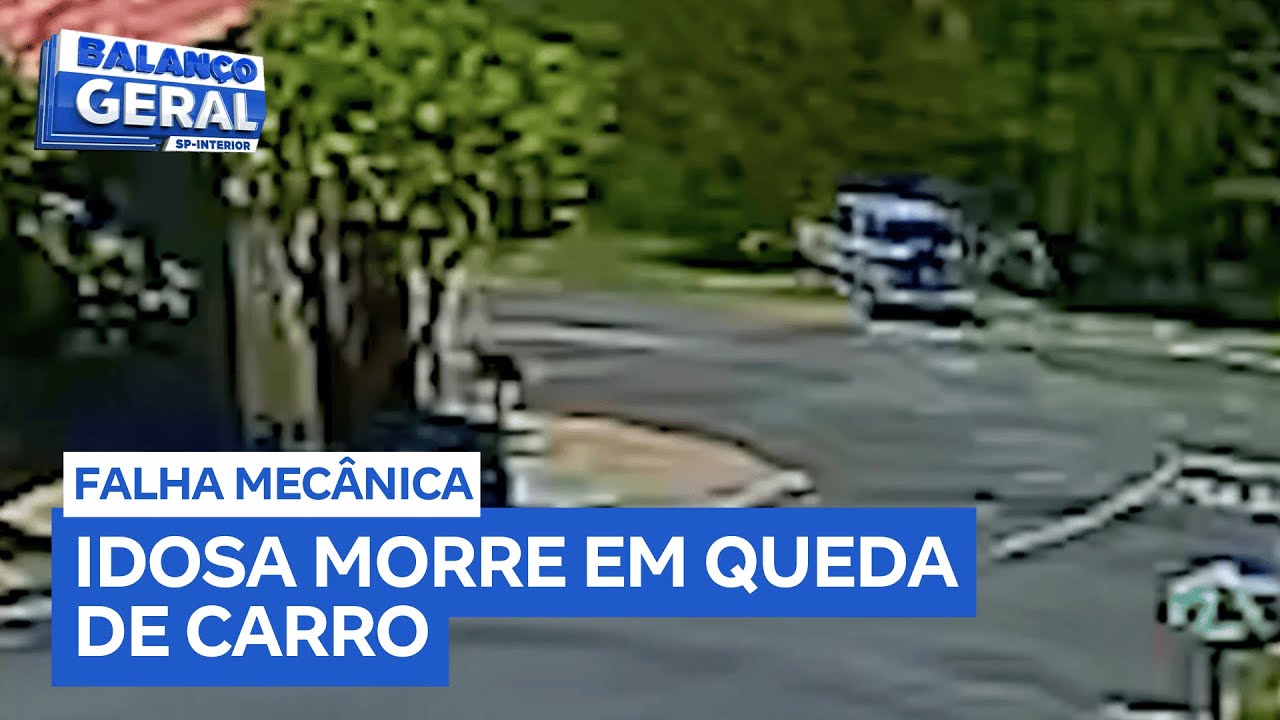 Idosa morre em acidente no qual o motorista perdeu o freio e caiu com o carro em um barranco