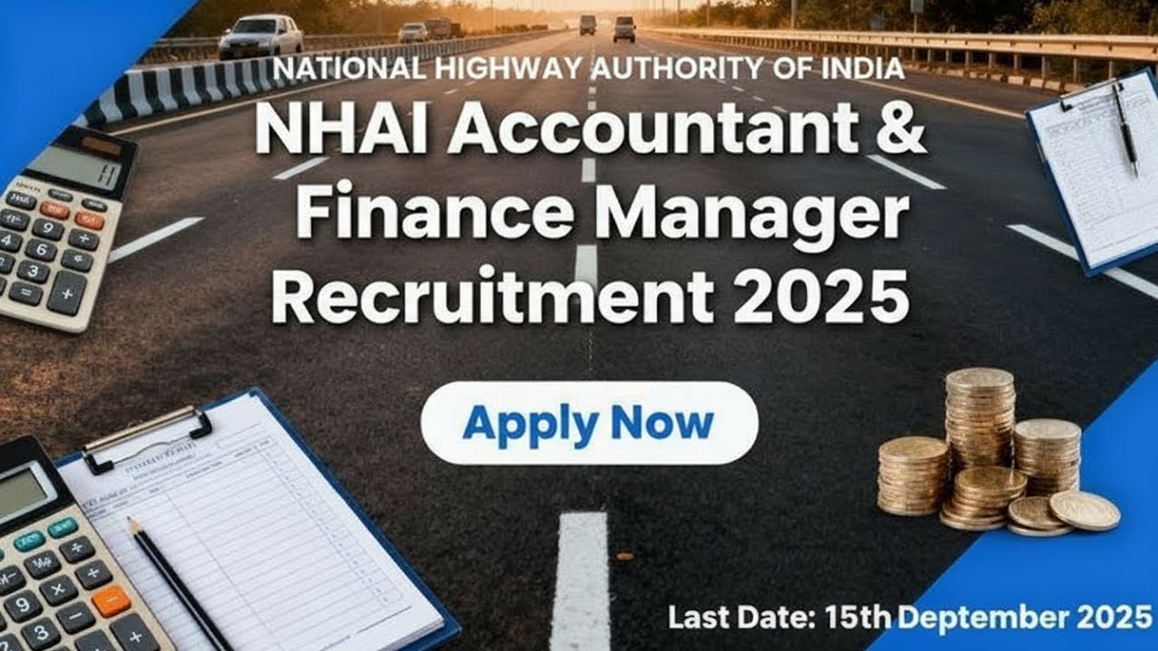 🚨NHAI/National Highway authority of India/ ACCOUNTANT AND DEPUTY FINANCE MANAGER/#CA,CMA INTER/#MBA 