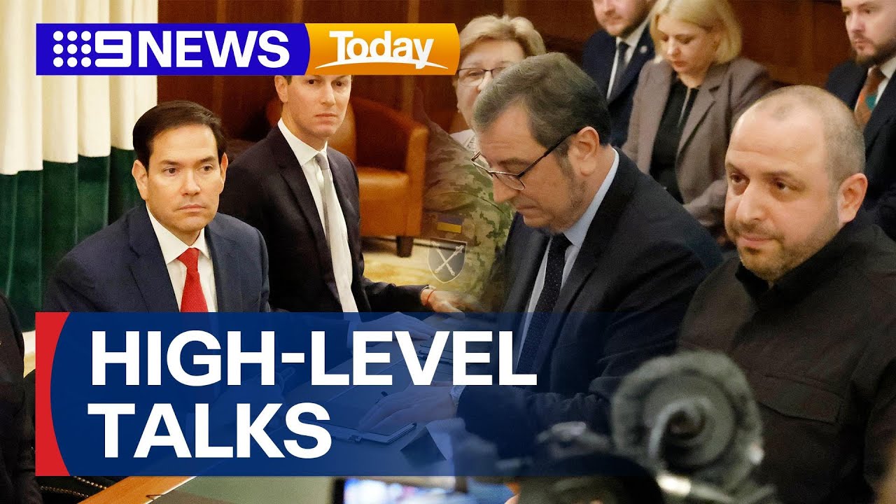 US and Ukraine diplomats meet in Florida for high-level peace talks | 9 News Australia