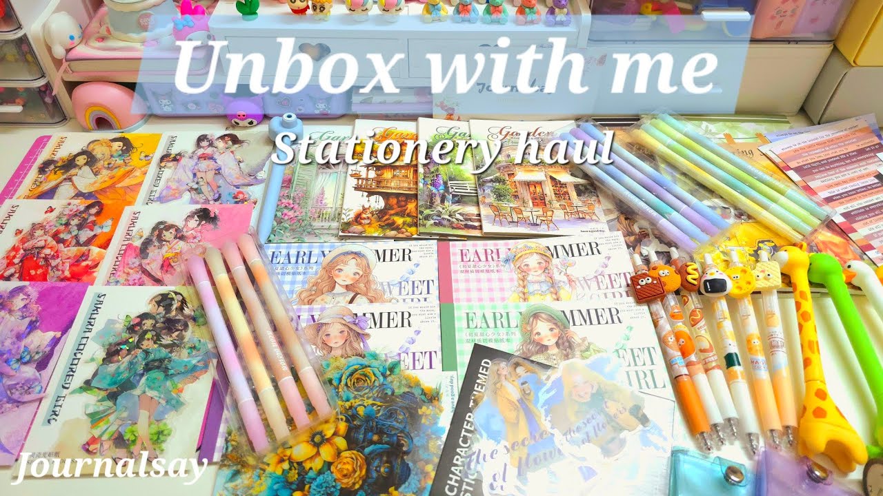 ASMR Unboxing | Huge stationery haul from journalsay