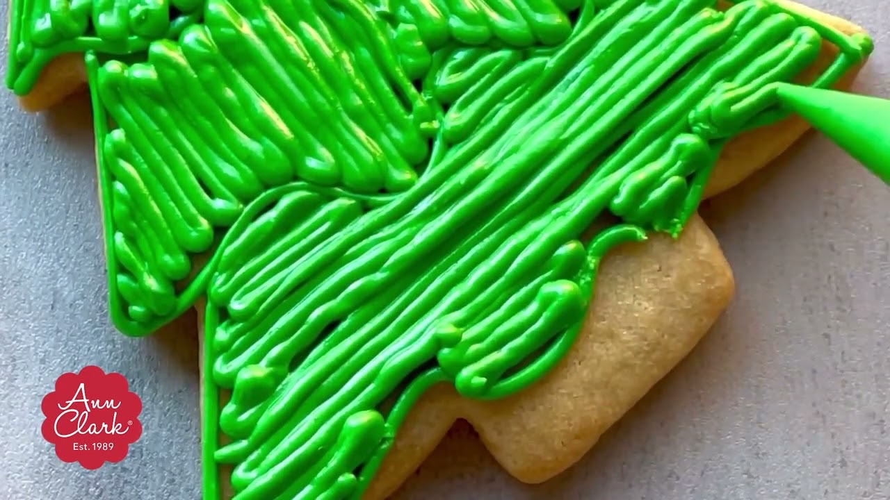 Easy Cookie Decorating Tutorial: Colorful Christmas Trees