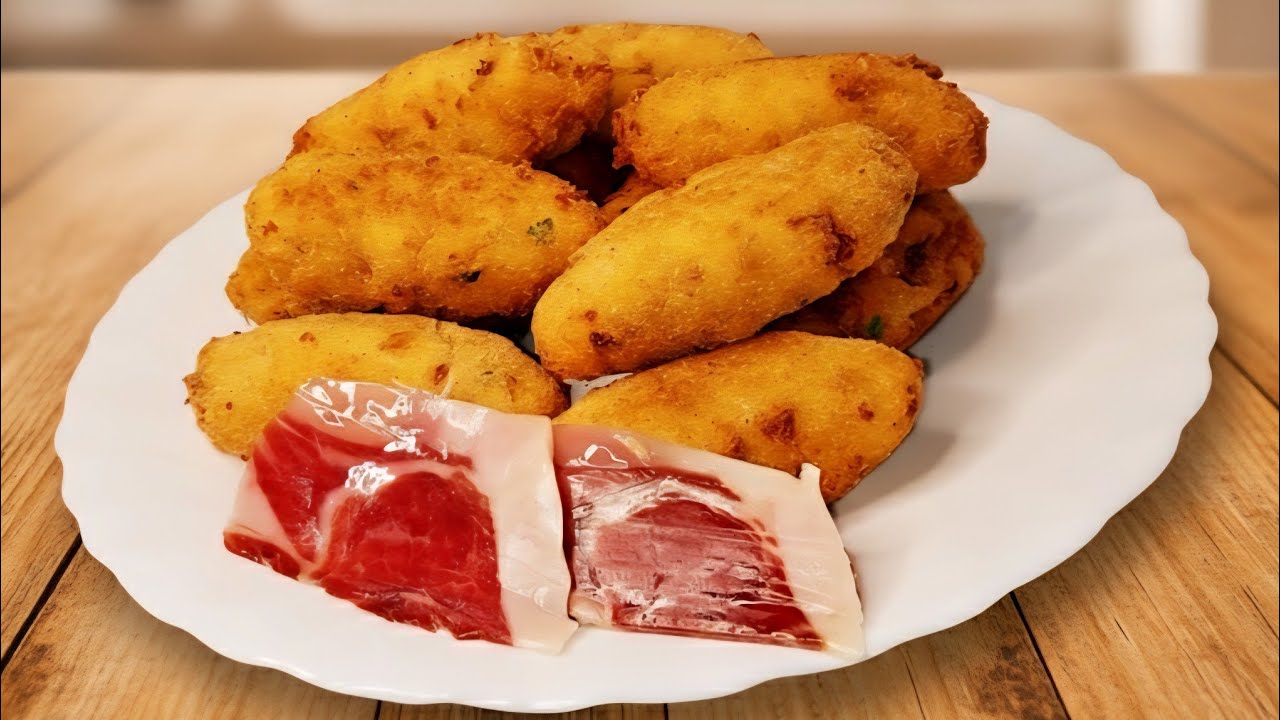 ‼️CROQUETAS CREMOSAS DE JAMÓN LISTAS EN 10 MINUTOS‼️SIN BECHAMEL, JUGOSAS, SABROSAS y FACILISIMA 😋