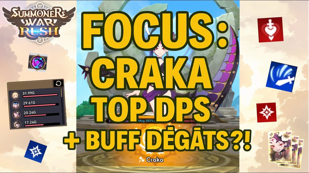FOCUS CRAKA : DU DPS ET DU BUFF - Summoners War: RUSH
