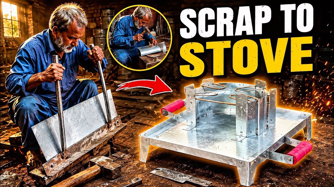 Amazing Handmade Floor Stove Making Process | Skilled Metal Craftsman Builds Traditional Chulha