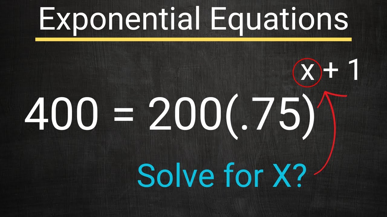 Solving Equations with Variable Exponents - Power Property