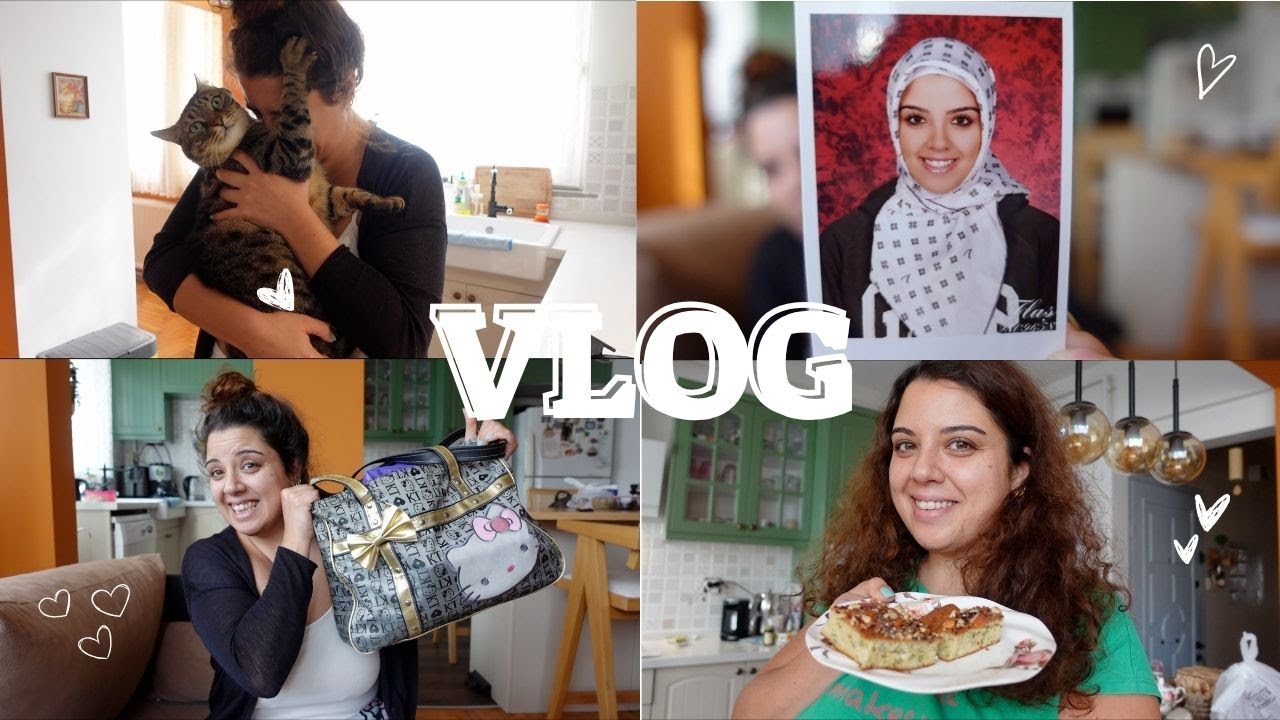 CRİNGE GEÇMİŞİMİ VE FOTOĞRAFLARIMI GÖSTERİYORUM 😳 GLUTENSİZ TAHİNLİ KEK YAPIYORUZ #vlog