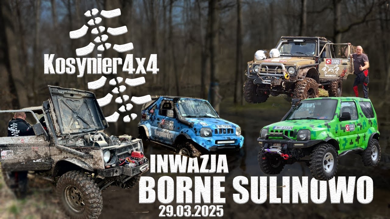 INWAZJA Borne Sulinowo 29.03.2025 -  2xJimny vs 2x Samuraj - kto wypadł lepiej? - KOSYNIER4x4