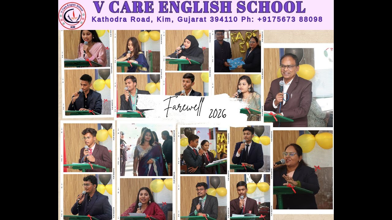 Farewell 2026 // V Care English School // 04-02-2026 #farewell #students #school 