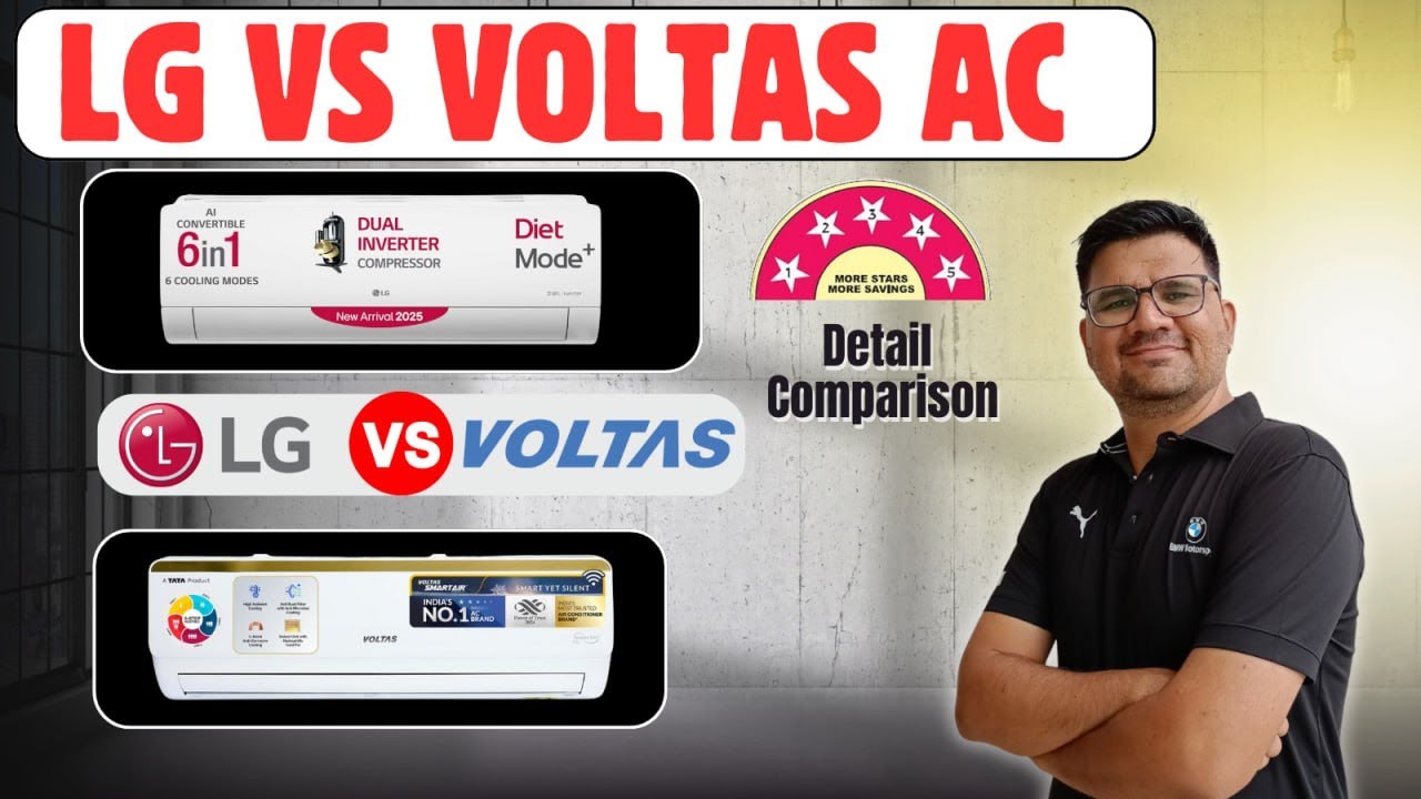 LG vs Voltas AC 2025 ⚡ Best 1.5 Ton 5 Star Inverter Split AC ⚡ Voltas vs LG AC Comparison
