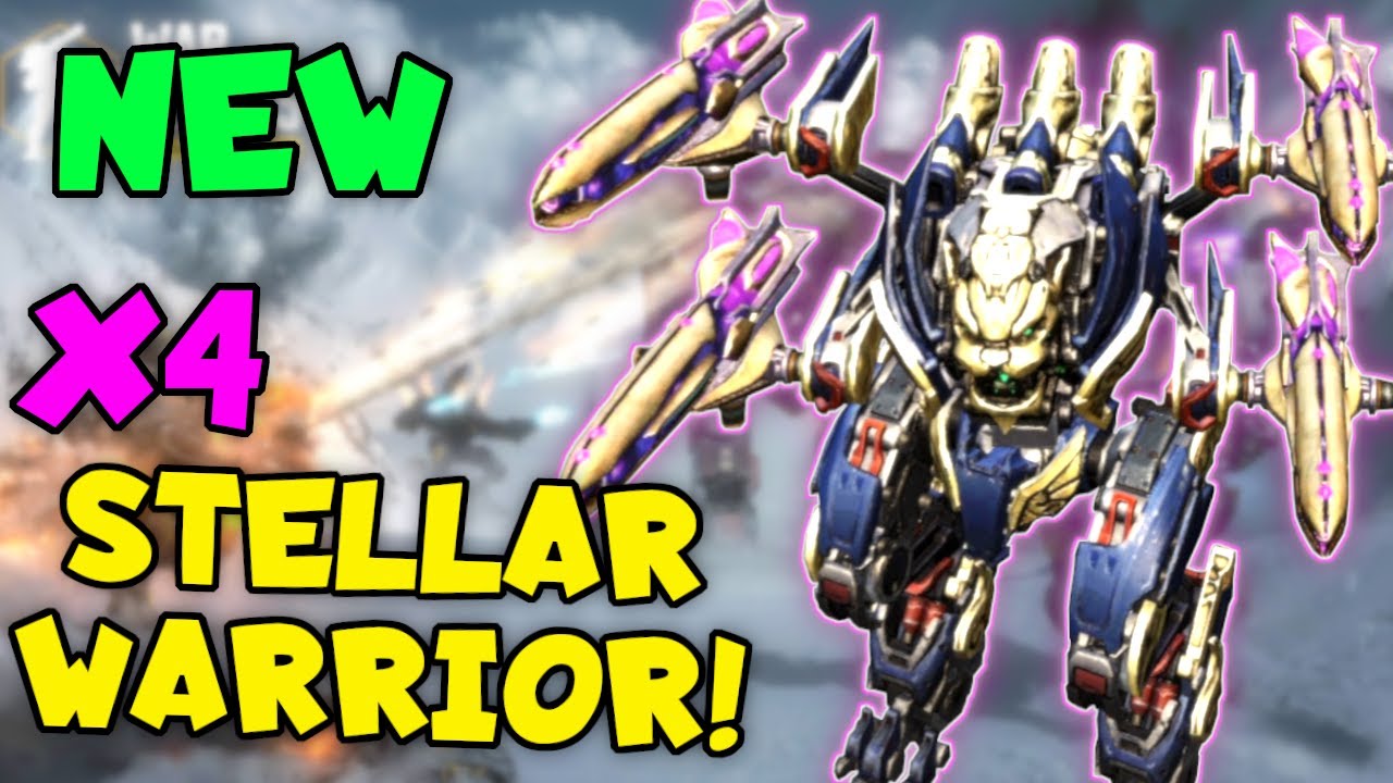 Unstoppable! 4X STELLAR WARRIOR TYPHON WASP 300% DMG | War Robots MAX MK2 Gameplay WR