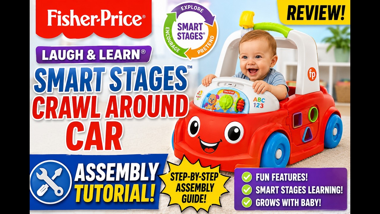 Fisher Price Laugh and Learn Smart Stages Crawl Around Car Assembly (Part 1 of 2)