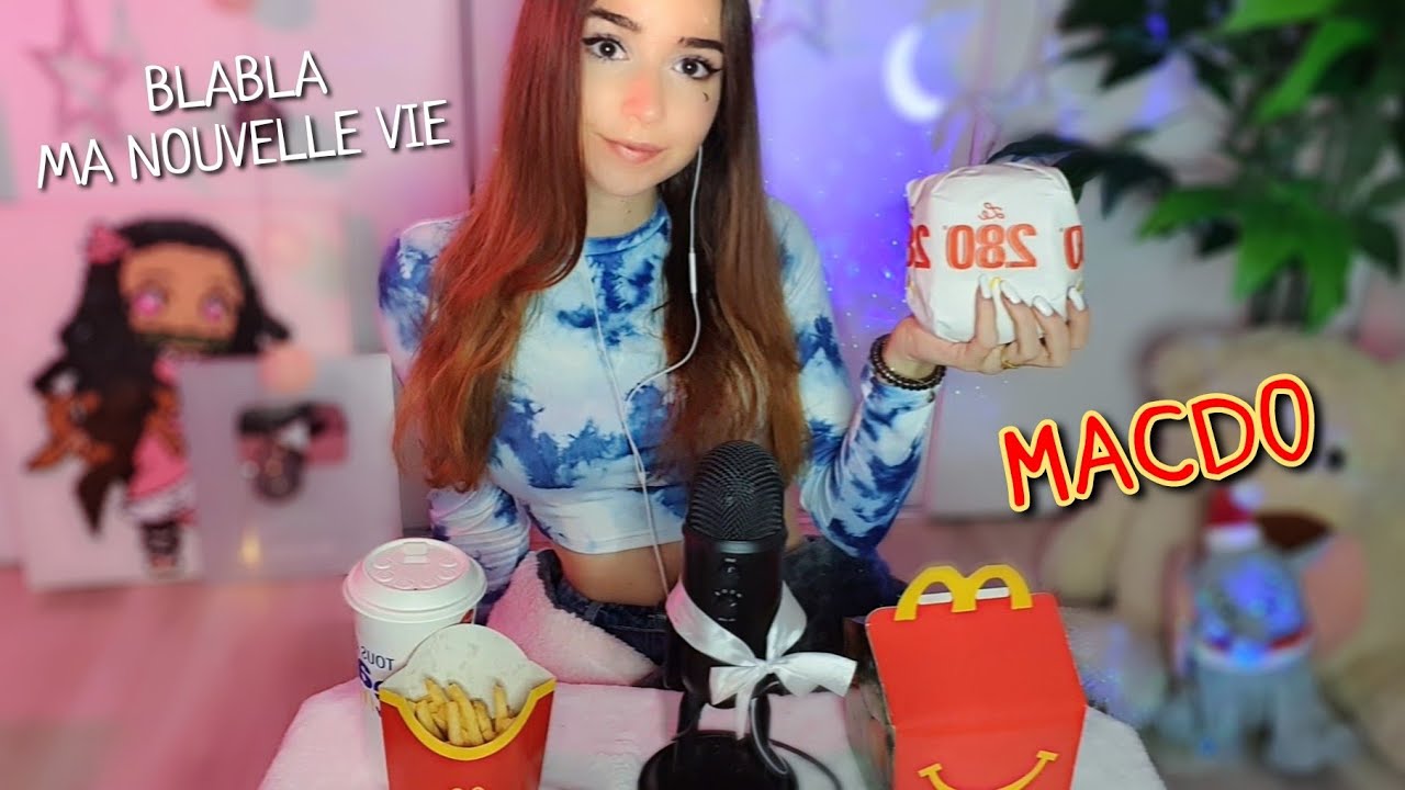 ASMR Mukbang MACDO Dégustation 🍟 je vous dis tout, ma nouvelle vie, anxiété,... 🍔