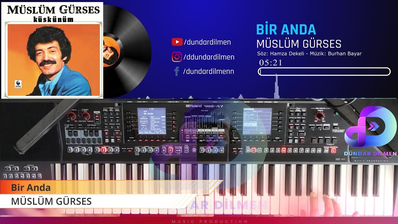 #MüslümGürses #BirAnda #Org #Korg #Roland Bir Anda (Roland E-A7)