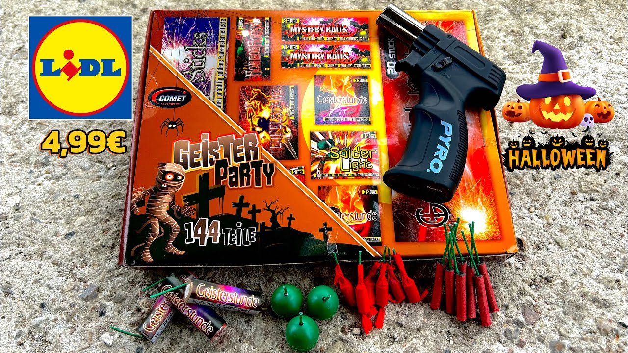 HALLOWEEN FEUERWERK 2024 | Geister Party 👻💀(Lidl 4,99€)