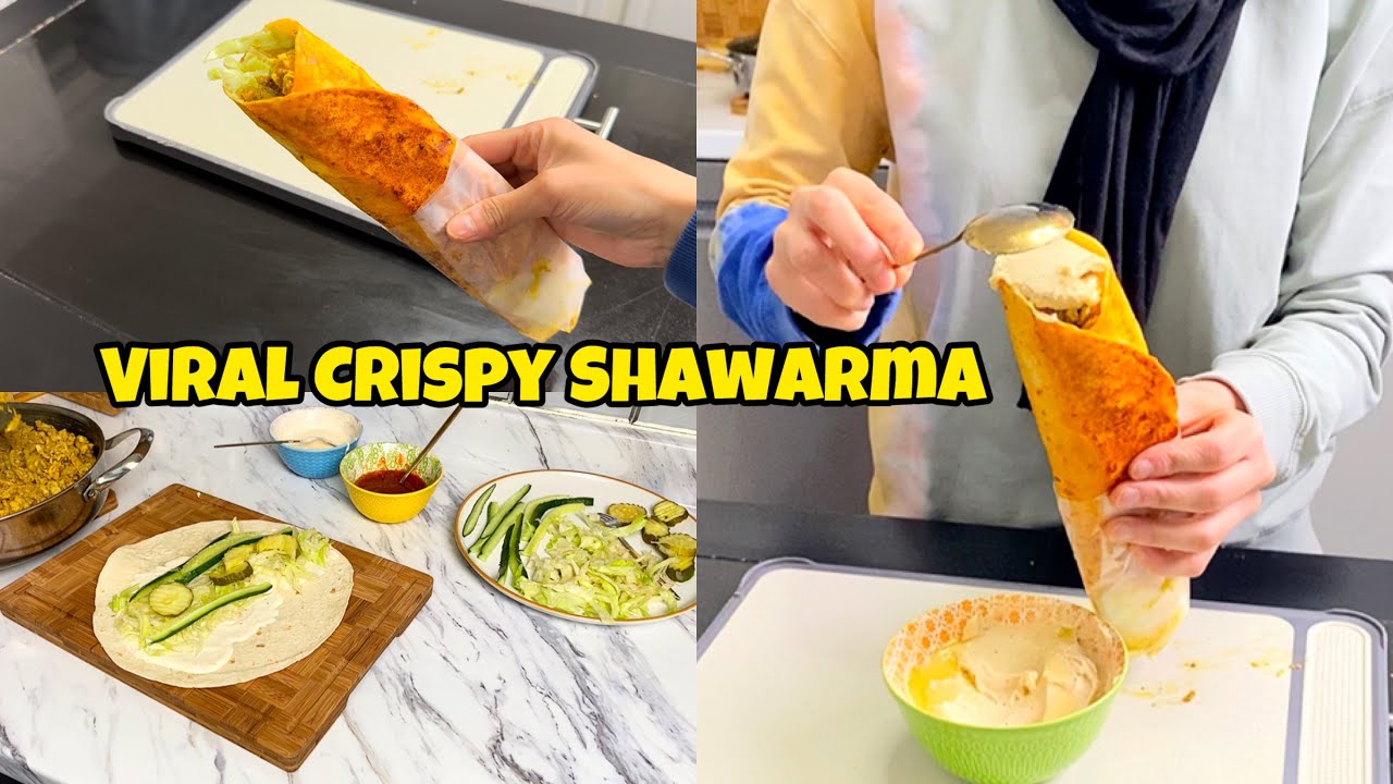 Viral Crispy Chicken Shawarma at home  detailed Recipe Without Oven