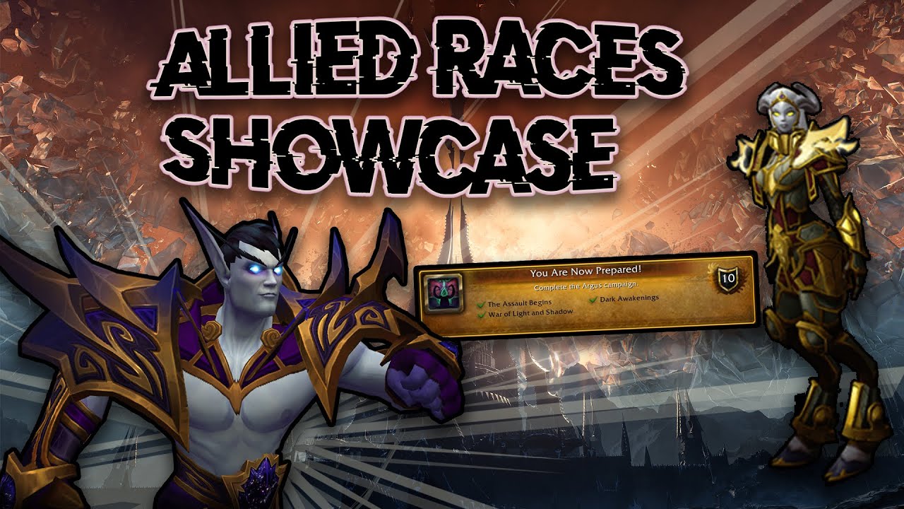 Lightforged Draenei + Void Elves Showcase - How to Unlock Allied Races