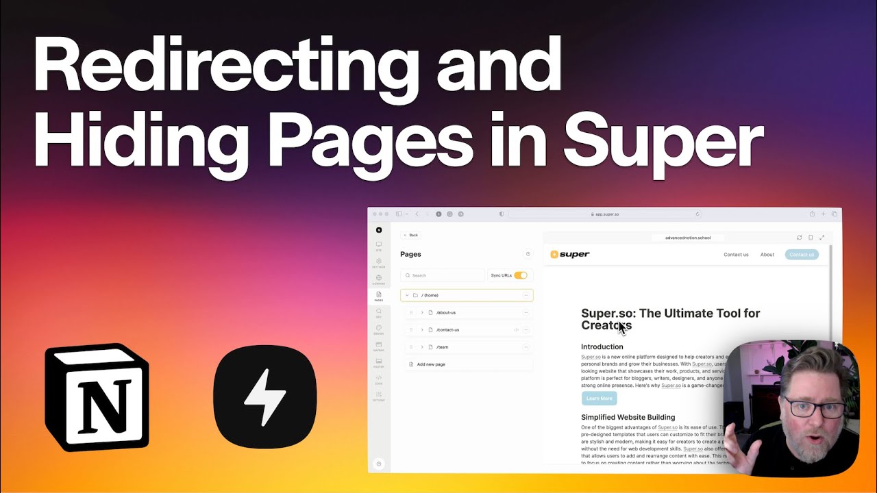 How to redirect and hide (404) Pages on your Super site