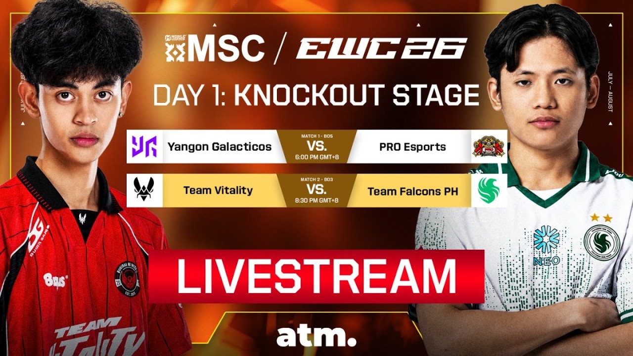 MLBB MSC AT EWC 2026: TEAM FALCONS PH VS TEAM VITALITY | LIVE | KNOCKOUT STAGE | JULY 29, 2026