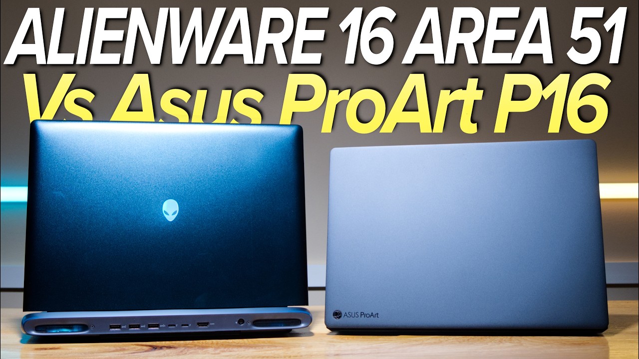Alienware 16 Area 51 RTX 5080 против Asus ProArt P16 RTX 5090