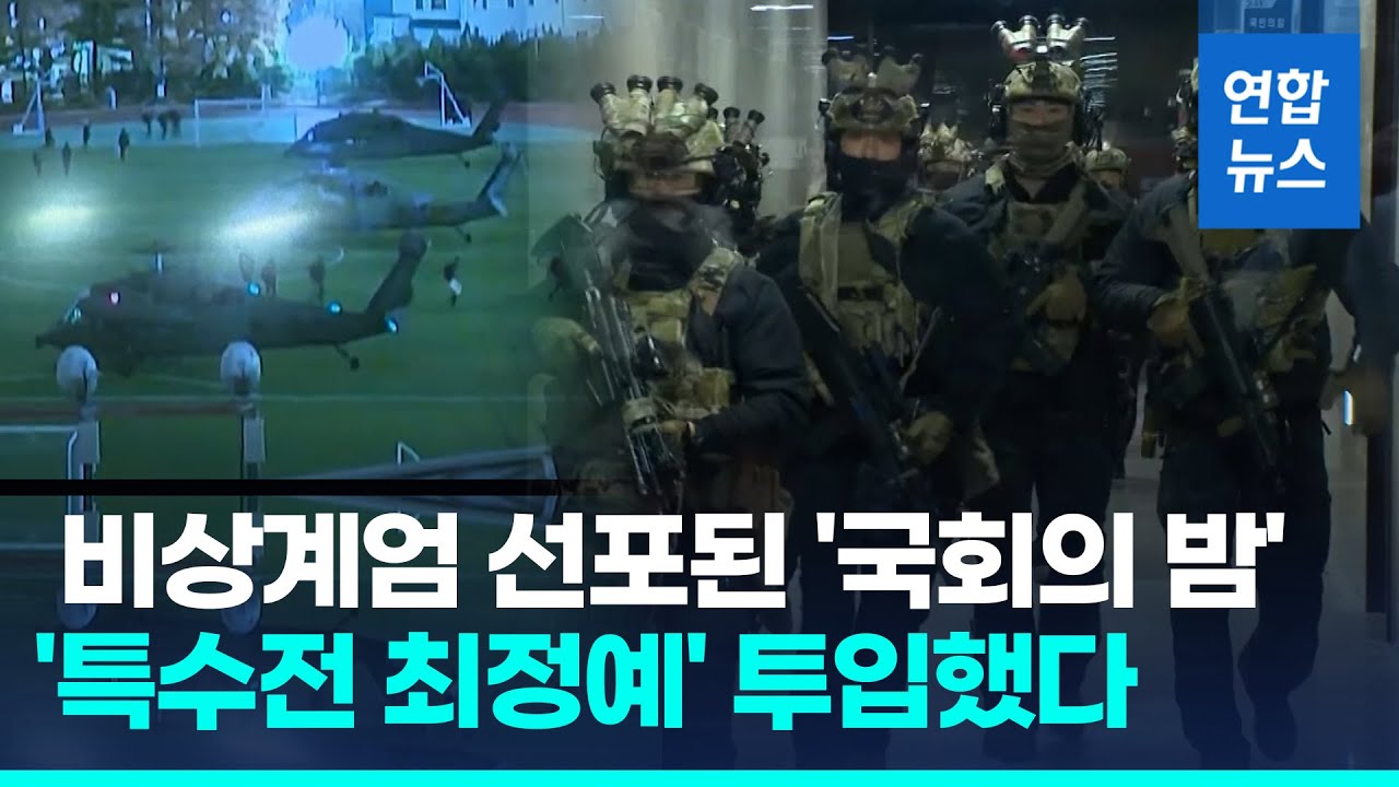 헬기타고 소총메고 국회 진입…일촉즉발 '서울의 밤' / 연합뉴스 (Yonhapnews)