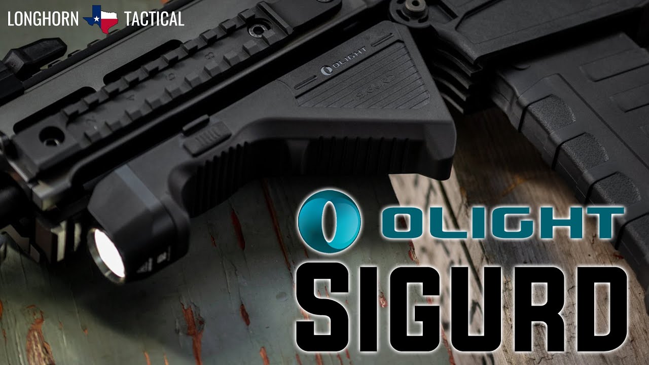 Olight Sigurd Angled Foregrip with Built-in 1450 Lumen Rechargeable Tactical Flashlight