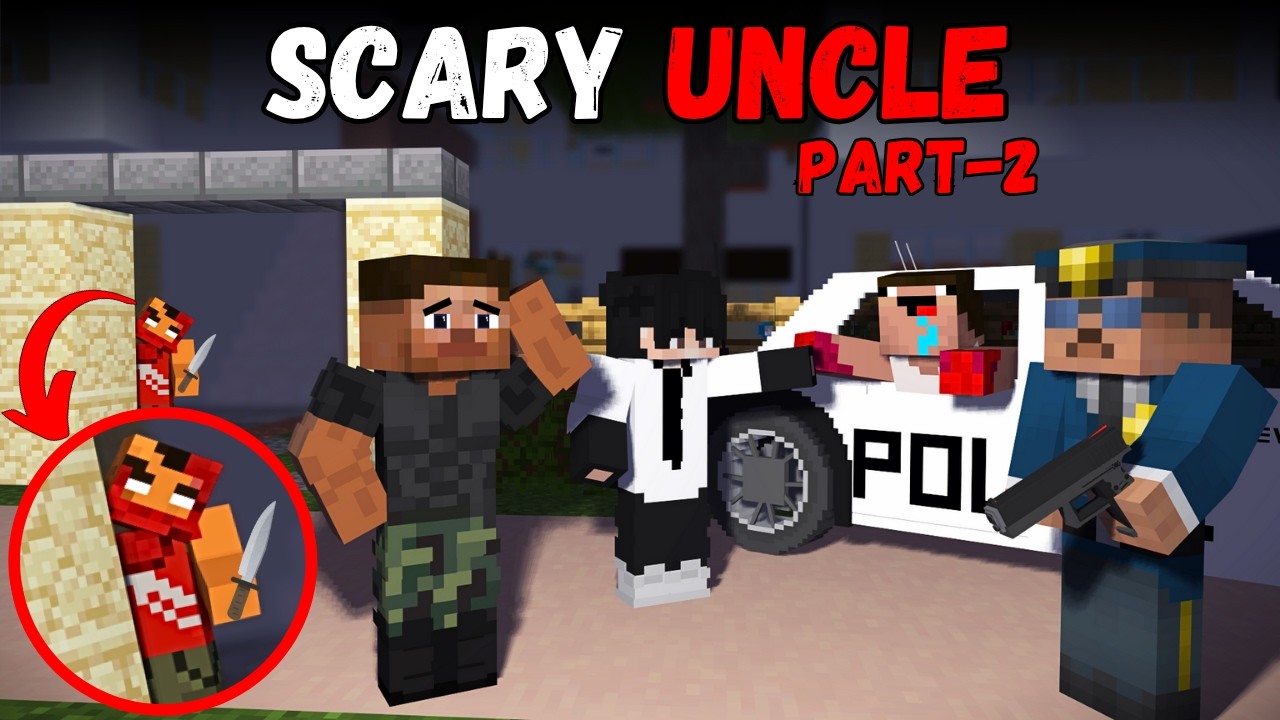 MINECRAFT SCARY UNCLE 😨 Part-2 ! Horror video in hindi