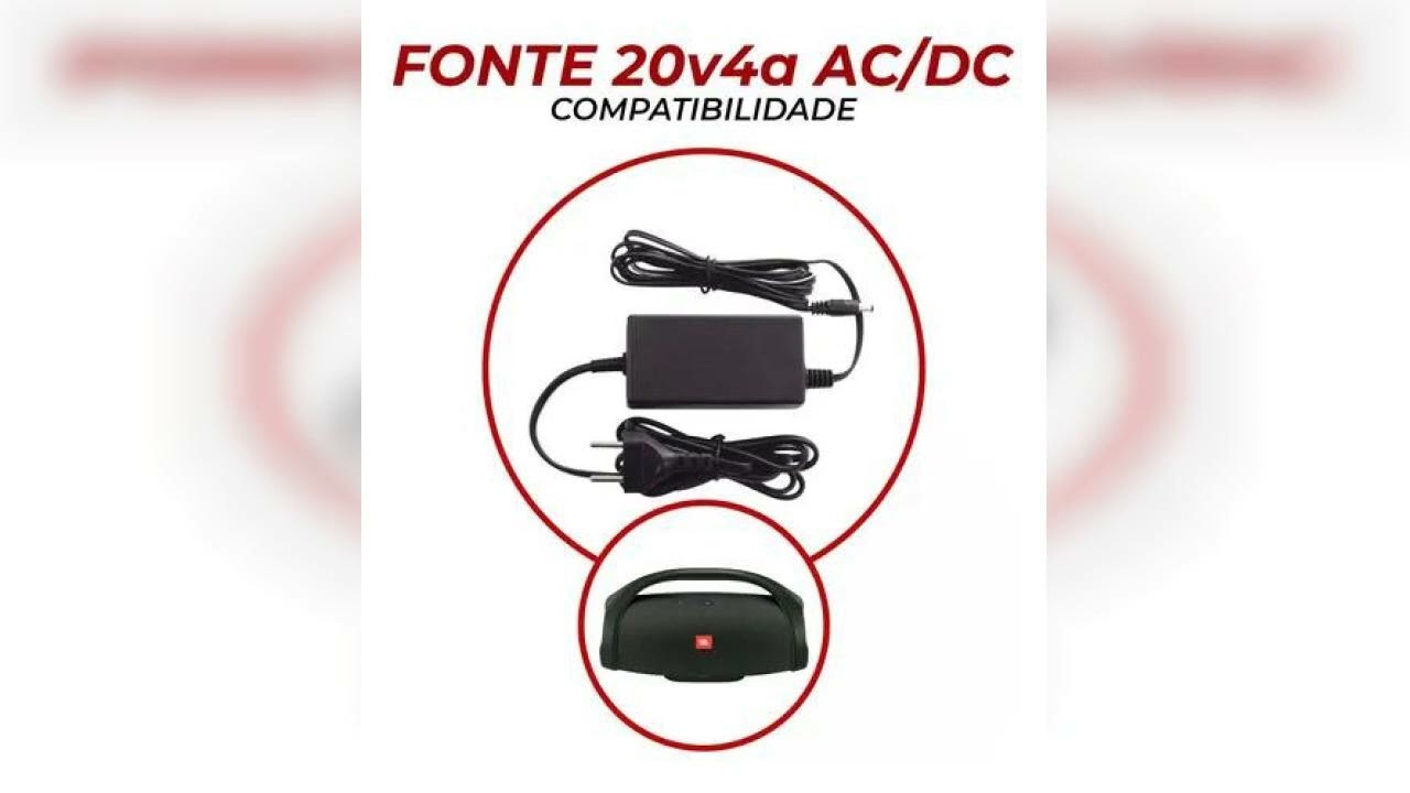 Review: Fonte Carregador Compatível Caixa Jbl Boombox 1 E 2 20v
