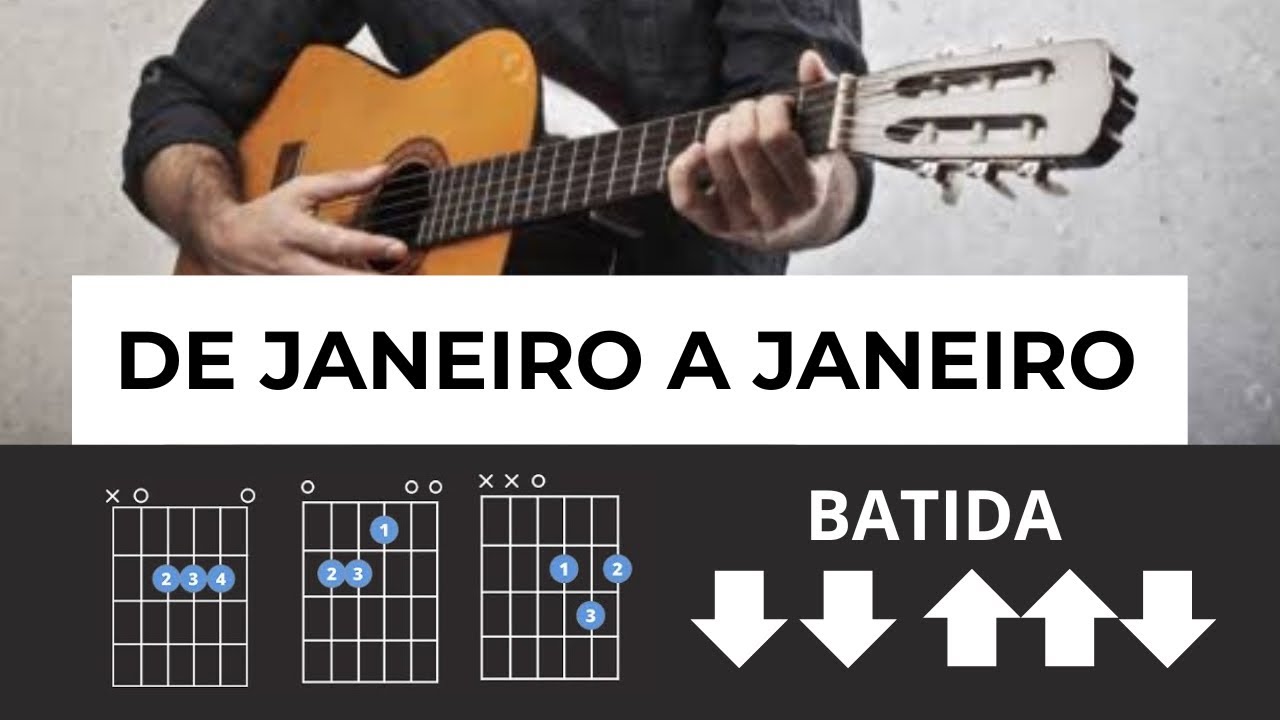 Como Tocar DE JANEIRO A JANEIRO no Violão com 3 Acordes Simplificada SEM PESTANA - Toque Fácil 