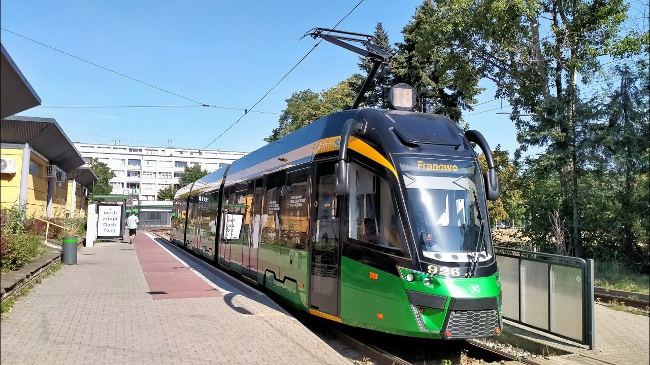 MPK Poznań Linia 18 kierunek Franowo(trasa zmieniona).Moderus Gamma LF 03 AC.