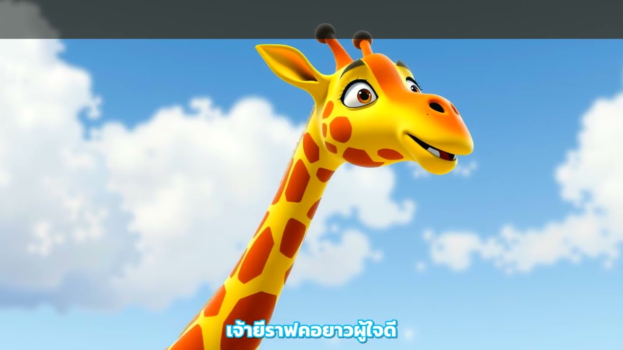 เจ้ายีราฟคอยาวผู้ใจดี | เพลงสอนเด็ก 🎵
