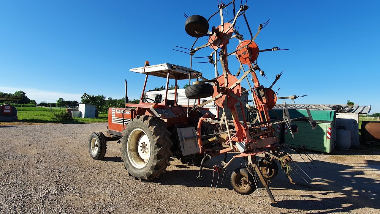 |CabView| FiatAgri 60/90 e voltafieno Fella 670 - Spandimento erba medica