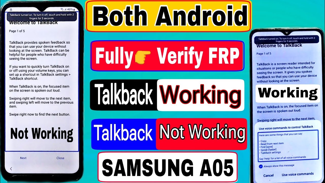 Samsung Galaxy A05 Frp Bypass/Remove Android 13/14 Without PC || Talkback Verify Working or Not Work