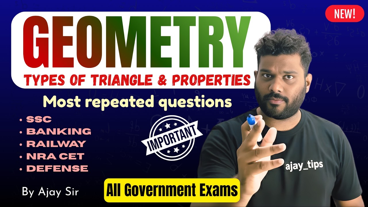 Geometry Made Easy! 🚀 All Types of Triangles & Properties in One Video #geometryforssc #geometry