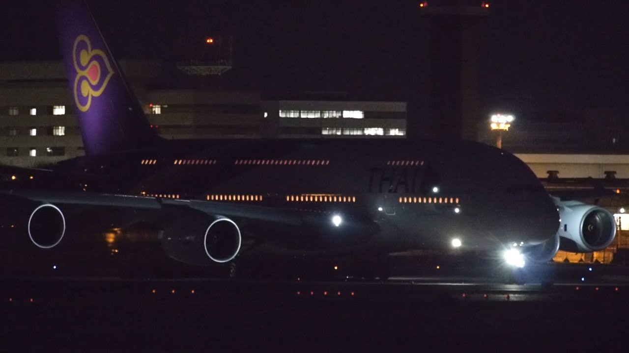 Thai Airways International Airbus A380 HS-TUB Landing and Takeoff 【NRT/RJAA】