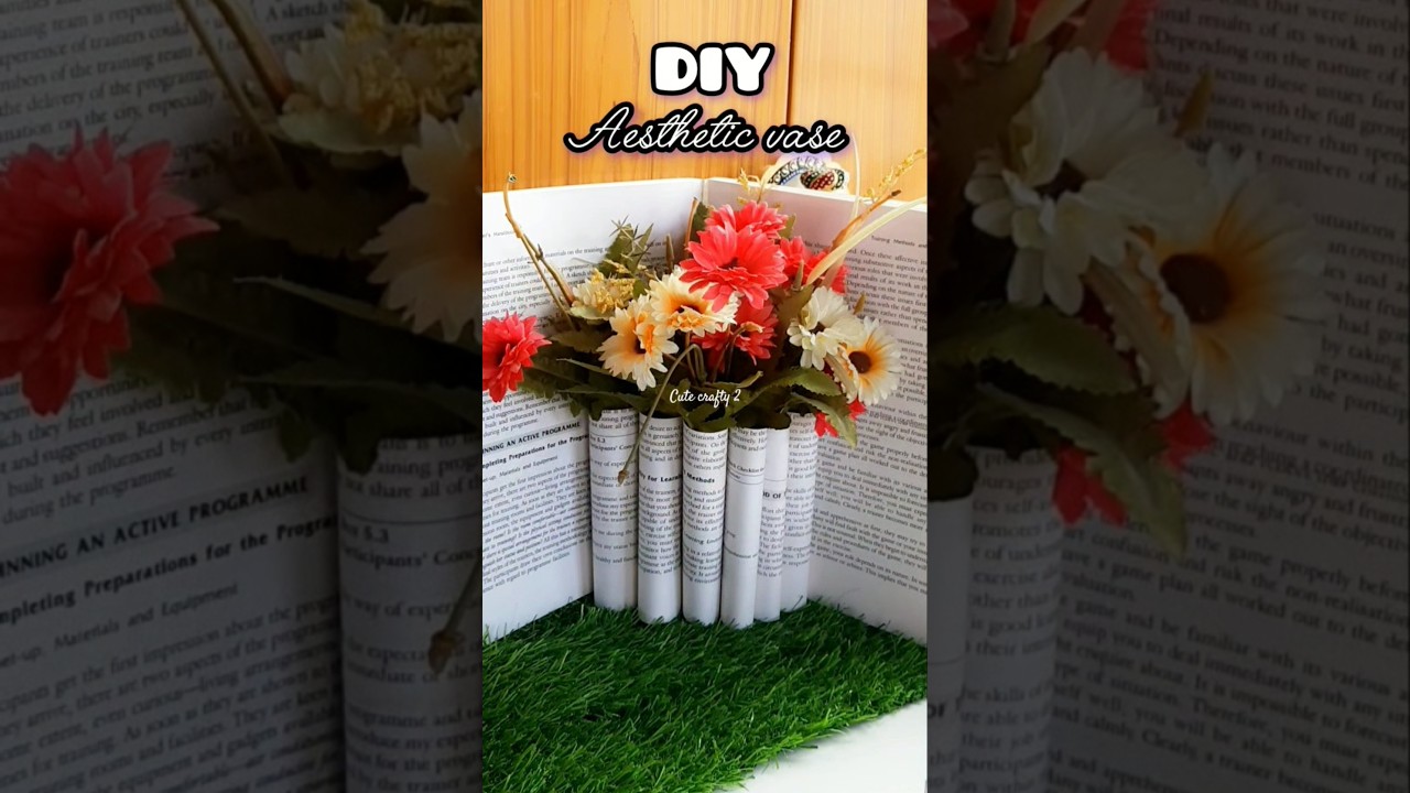 DIY Aesthetic Book Vase💐 #diy #craft #aesthetic #decor #cutecrafty2