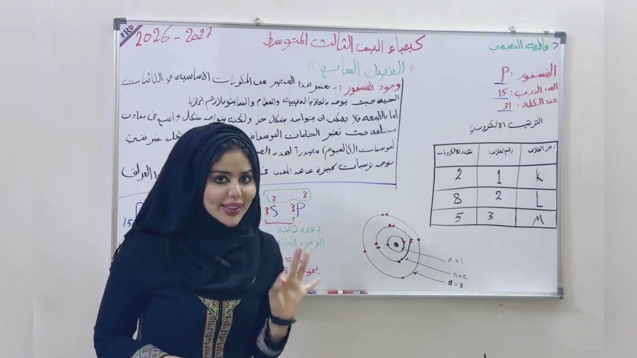 كيمياء الثالث المتوسط (الفصل السابع ) المحاضرة السادسة - 2026