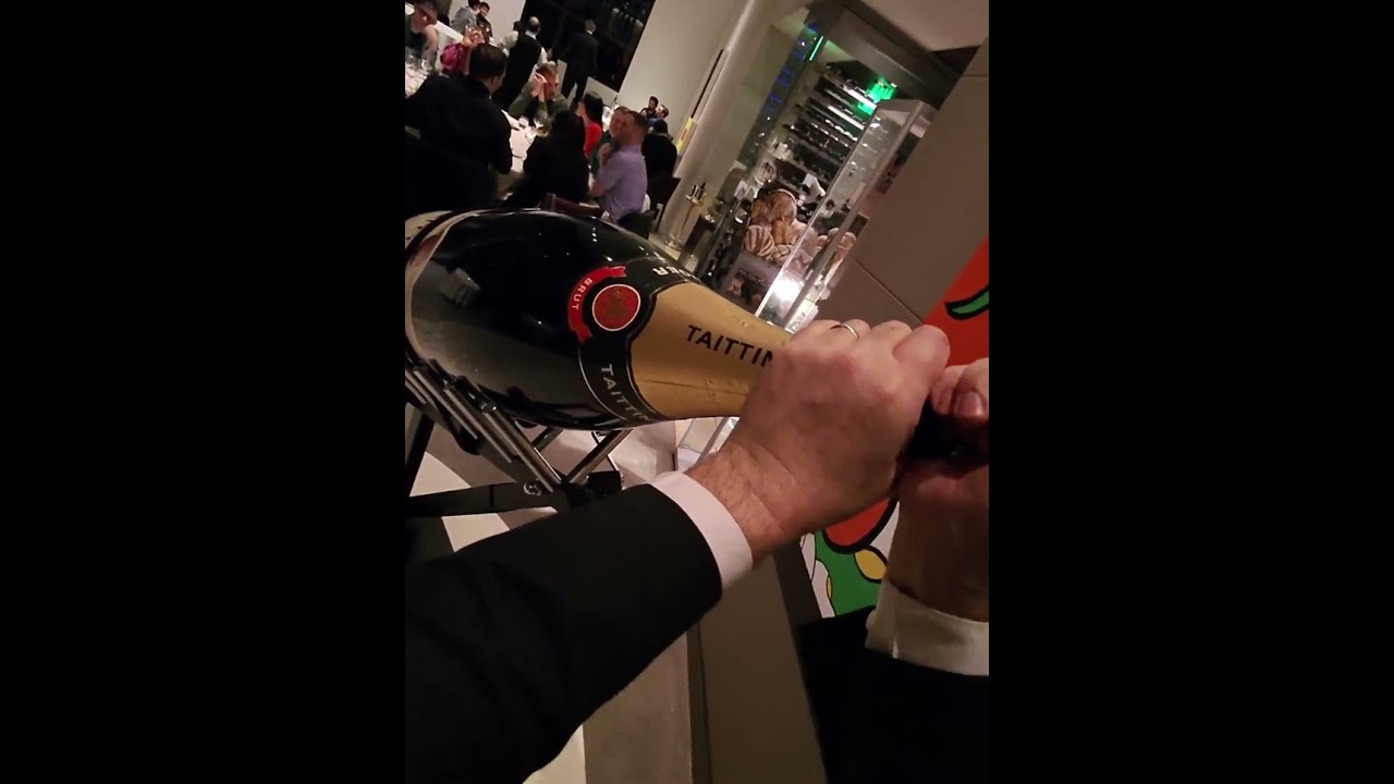 Opening 15L Champagne - Celebrating NYE with Mr. Savoy at Restaurant Guy Savoy Las Vegas