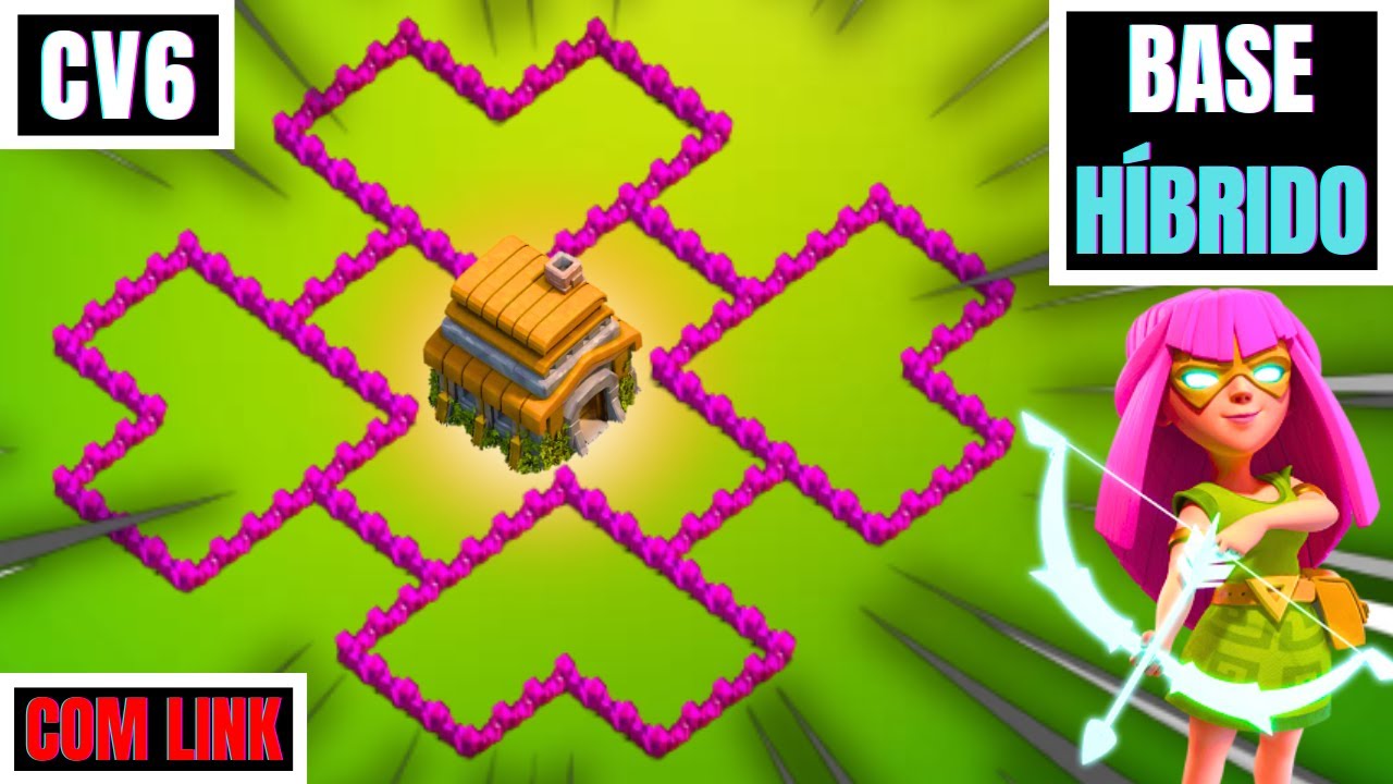 🔥 MELHOR LAYOUT CV6 ATUALIZADO COM LINK - CLASH OF CLANS 🔥