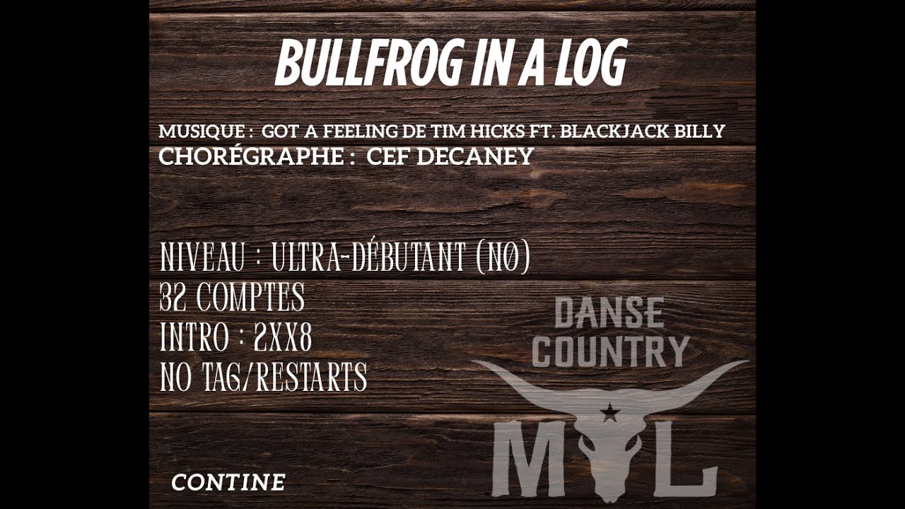 Bullfrog on a log [contine DCML]
