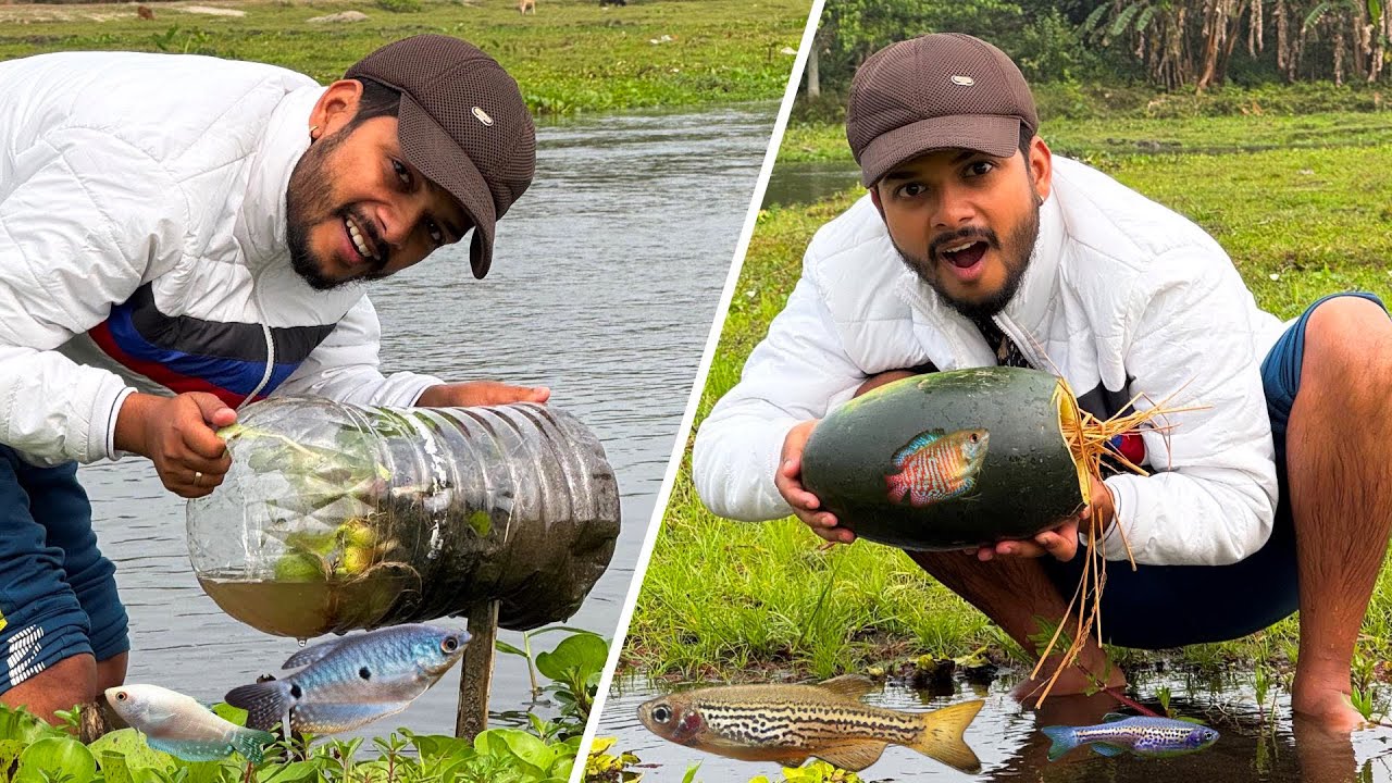 Watermelon Fishing🔥and Handmade 10kgs Bottle Fishing Traps 🎣
