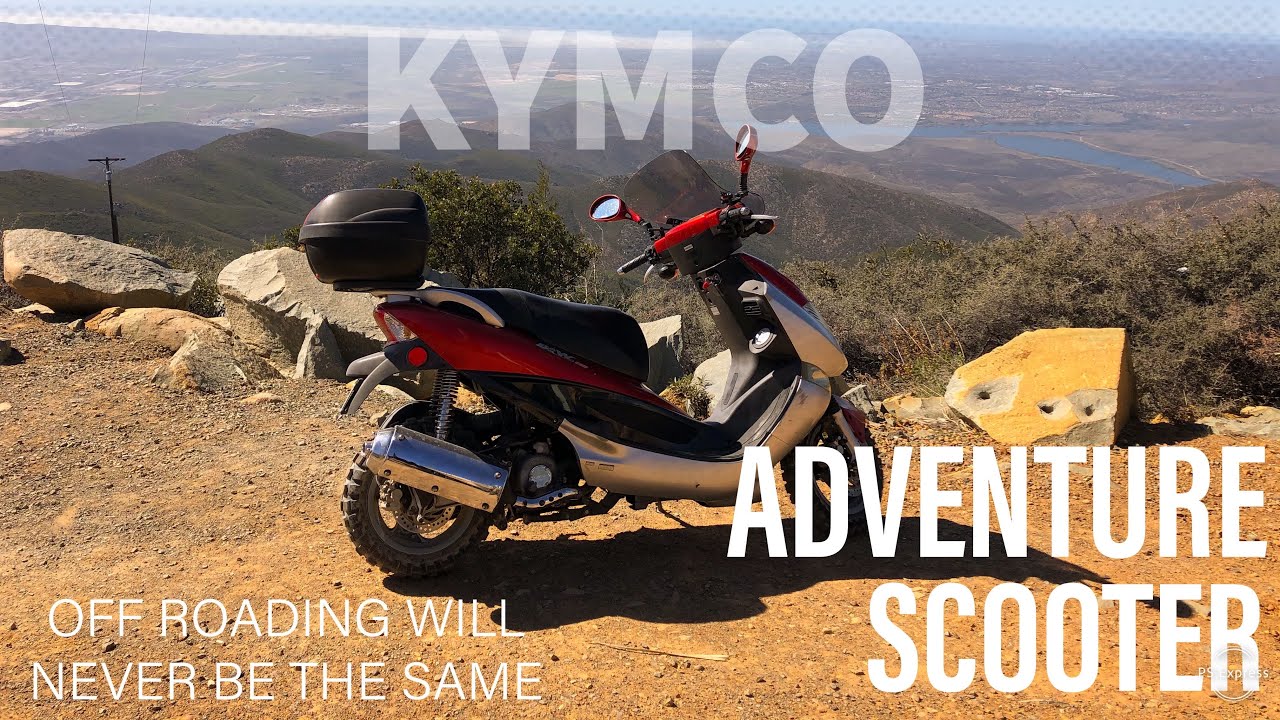 Езда по бездорожью на скутере Kymco Adventure!