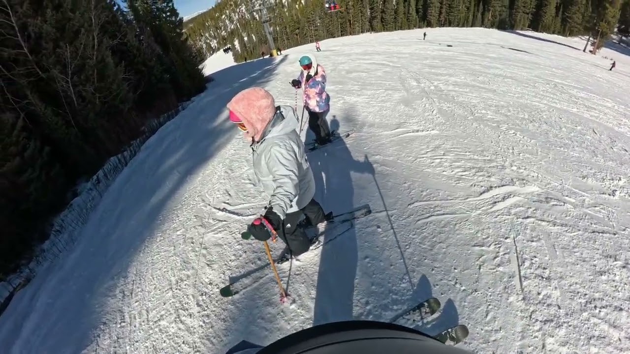 Crystal doing a blue/black run!