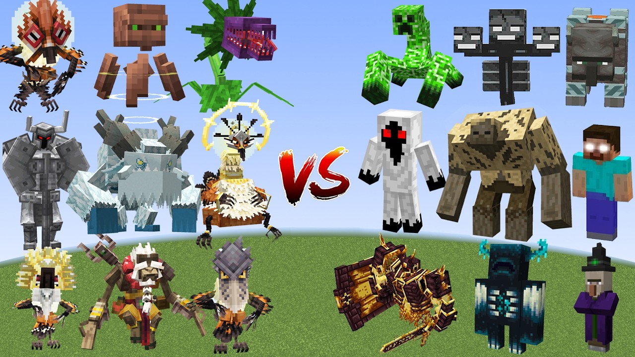 Я превратился во всех мобов Моузи против сильнейших боссов в Minecraft